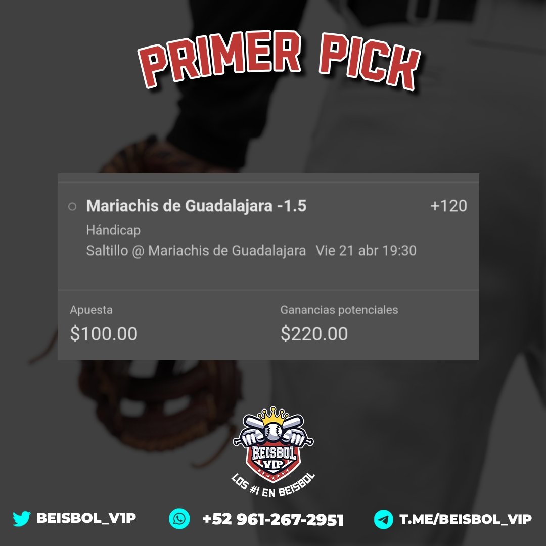 Beisbol_VIP's tweet image. #Freepick de #LMB 🍀 Vamos #Mariachis ⚾