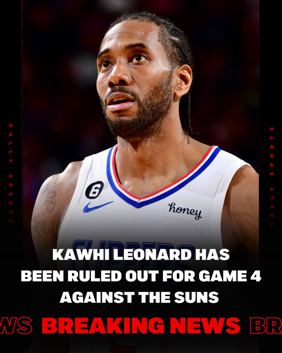 Bally Sports on Twitter "Breaking News Kawhi Leonard has been ruled