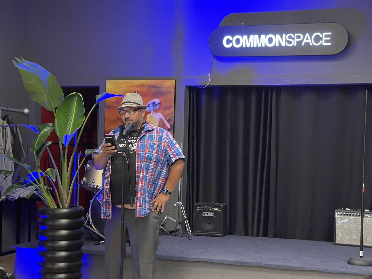 rgvipf's tweet photo. The 16th Annual Rio Grande Valley International Poetry Festival at commonspace in McAllen College & University Poets Reading. @emmyemmaperez #UTRGV #vipf23 #vipf2023 https://t.co/bbdthrYQTp