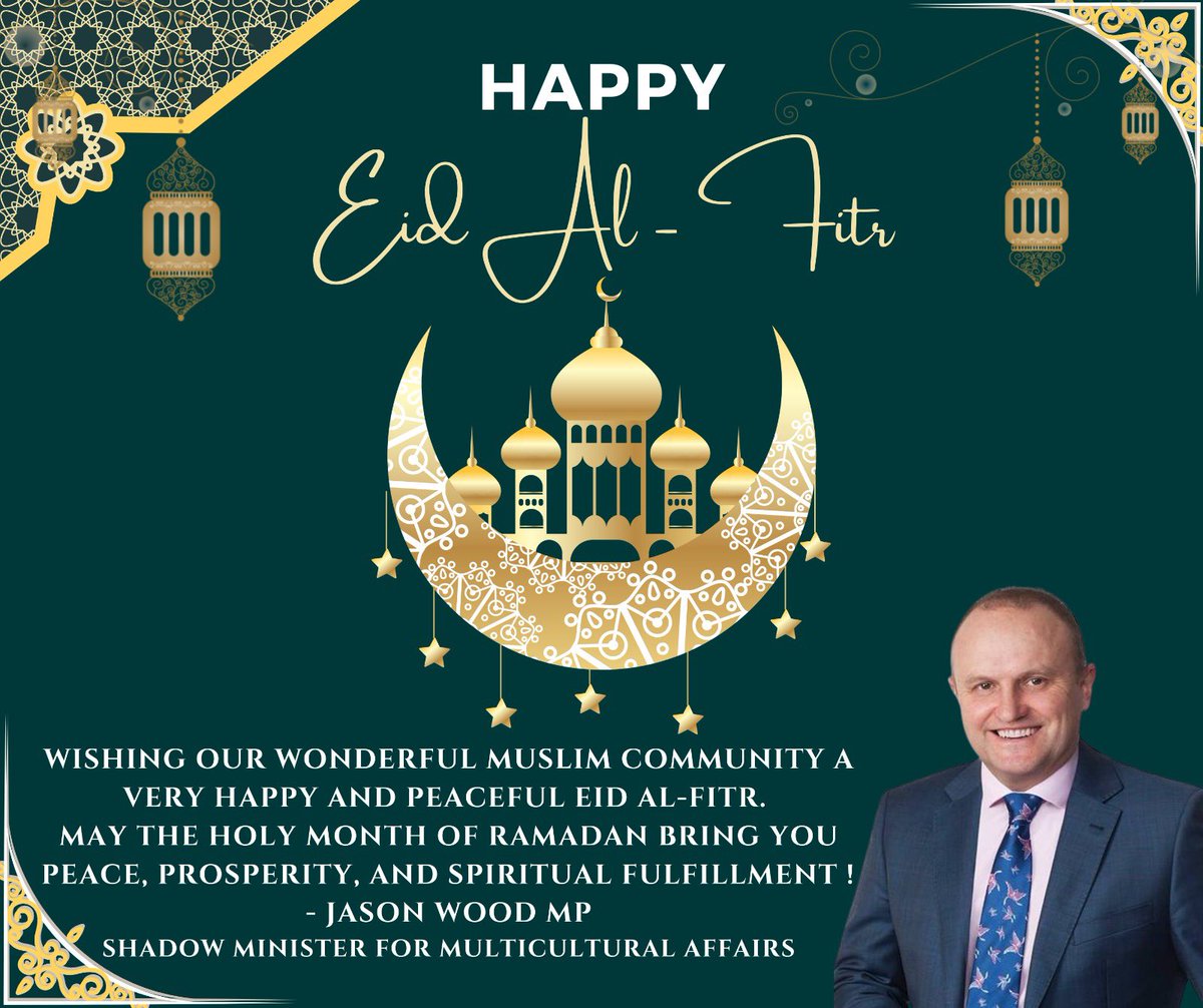 Happy Eid Al-Fitr! Wishing our wonderful Muslim community a very happy and peaceful Eid Al-Fitr. As you celebrate the end of this holy month and the blessings that it has brought, I wish you and your family a joyful and blessed #Eid #EidAlFitr