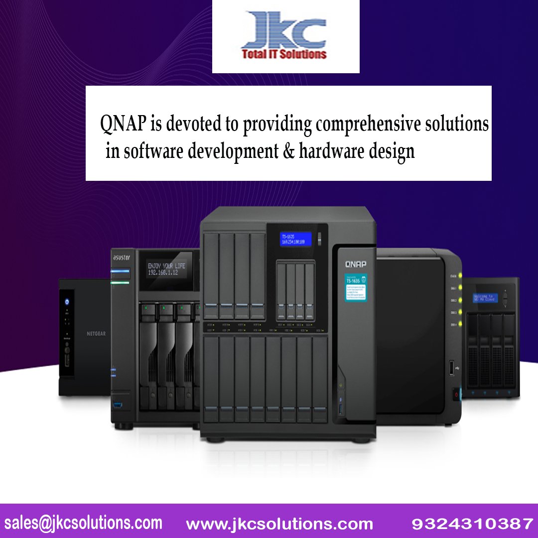 jkcsolution's tweet photo. QNAP designs and delivers high-quality network attached storage (NAS) and These materials detail marketing activities from us related to product. #itservices #jkcsolutions #software #softwaredeveloper #coding #codinglife #softwareengineer #cloud #technology #itcompany #jaava https://t.co/rYLJJc0Gjy