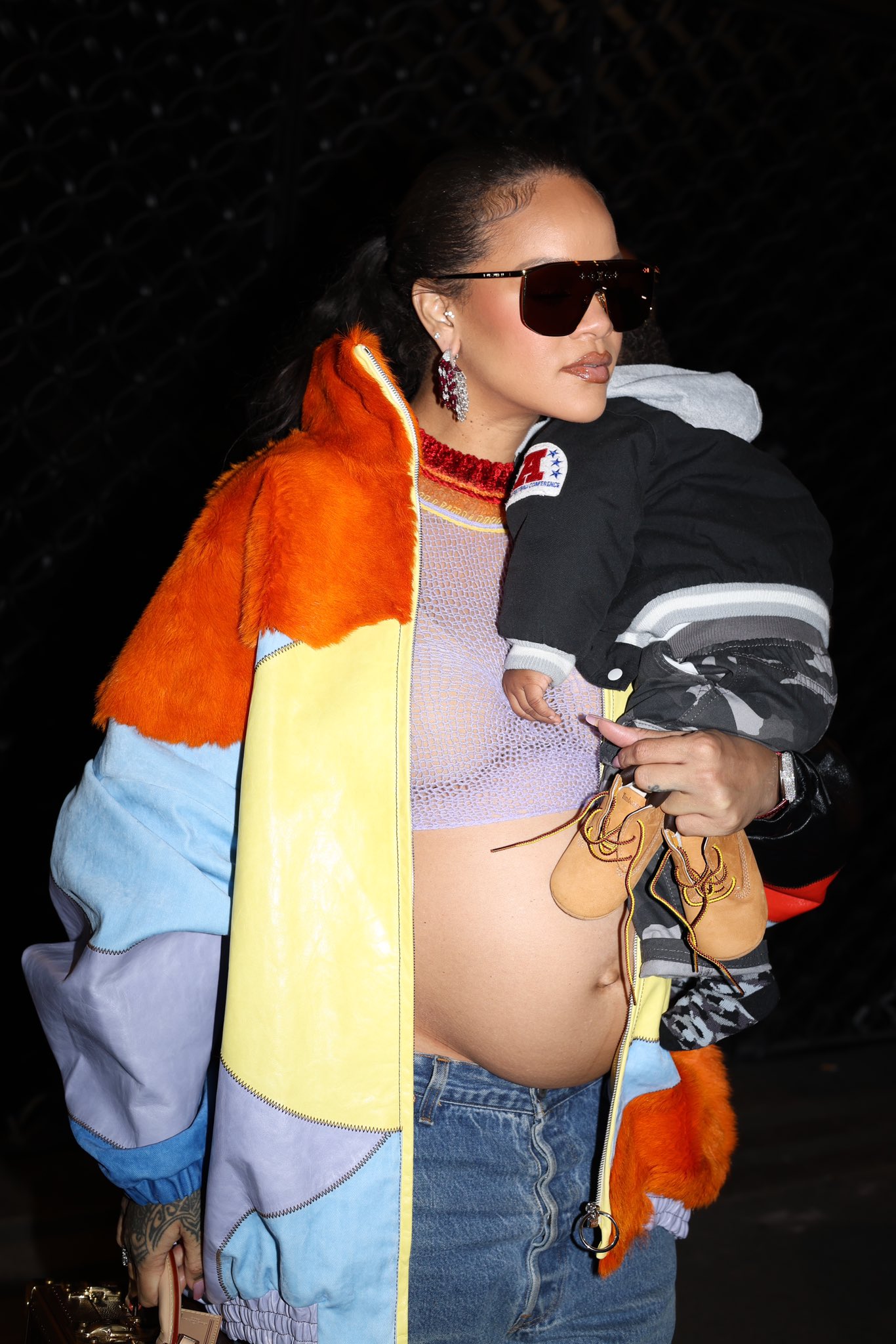 Rihanna Gallery on X: Rihanna leaving a Louis Vuitton store with her son,  Paris (April 21)  / X
