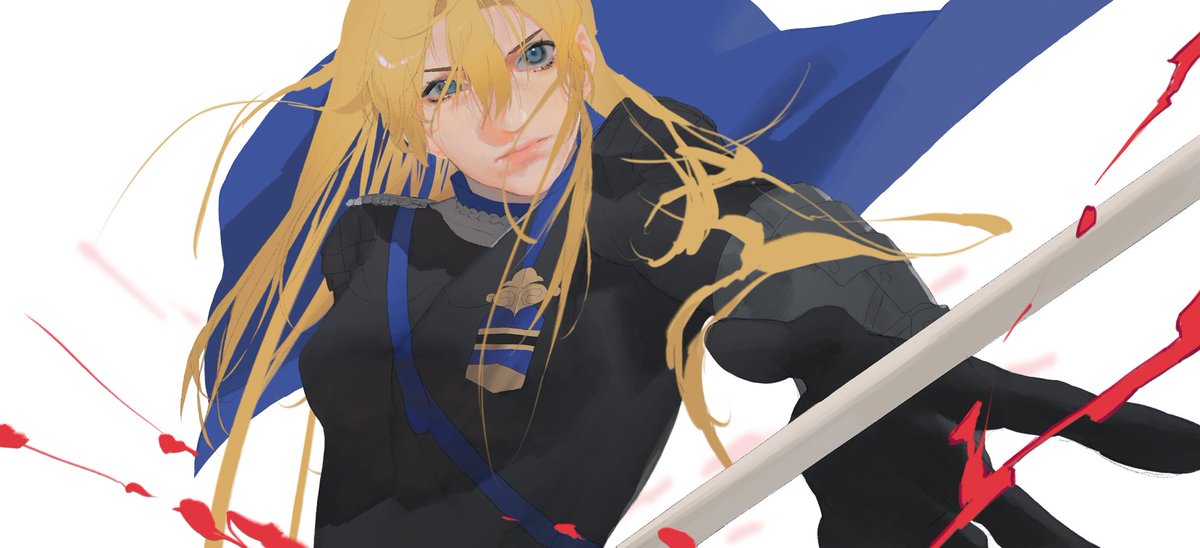 #FE3H #FireEmblem #Dimitri female！Dimitri 🎨还是周绘！ 脑了一下猪妹，，，本着画魔法少女的心态想在旁边加扣扣人来着但因为纠结是加老师还是风流狂少所以都不加了！