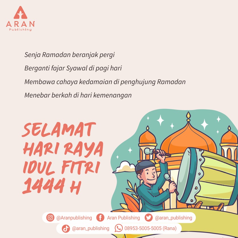 aran_publishing's tweet photo. Selamat Idulfitri, teman-teman ☺🙏

#Aran #aranpublishing #hariraya #idulfitri https://t.co/xJZ8PBPlaQ