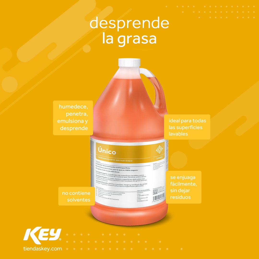 tiendaskey's tweet photo. ✨ Desprende la grasa

#KEYÚnico desprende toda partícula de suciedad, aceite o grasa de superficies lavables

🏪 Disponible en Puntos KEY® #Monterrey y #Saltillo

💻 Haz tu compra en https://t.co/xbN1J4hkAh

#TiendasKEY #LimpiezaparaVivirMejor #SinGrasa #DesprendelaGrasa https://t.co/RGrvGFtWCo