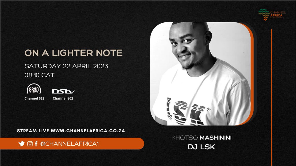 LSKLuclay's tweet photo. Let's Go National🇿🇦 with a quick interview and maybe a young Super Mix from yours truly. Only on @channelafrica1 you know when I'm in any building, ratings Go Sky High✈️🔥
#OnALighterNote #sabcnews #sabcradio #channelafrica #LSK #LSKLUCLAY #LetsDance https://t.co/jqTspvMvkp