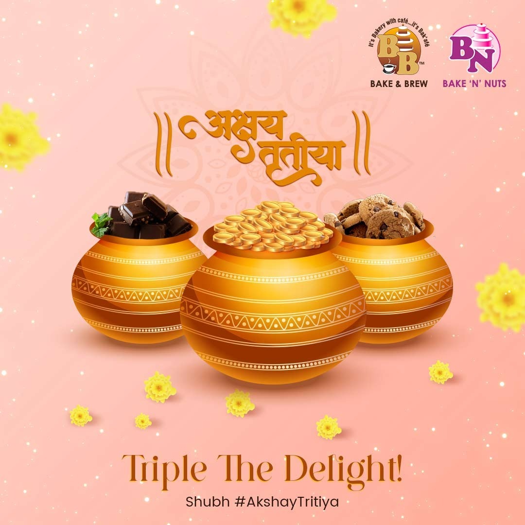 BakeNNuts's tweet photo. Get ready to savor every bite of our tri-tastic dessert creations at Bake &amp; Brew and make your Akshay Tri-tiya celebration a truly memorable one! 🎉🍮
#akshaytritiya #bakeandbrew #bakennuts #triplethefun #savouries #cakes #delivery #mumbai #hindufestival #cookies #customizedcakes https://t.co/GwTaRkBMbJ