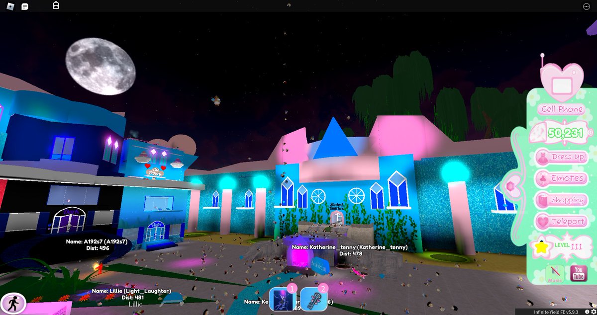 Xane_MMA's tweet image. An average day at #EnchantixHigh (#RoyaleHigh). Sometimes, students that haven't advanced to Royale High's newer campuses are reminded of the babies that MUST return in that new campus, or else...
#RobloxExploiting #BabyShower #Babies