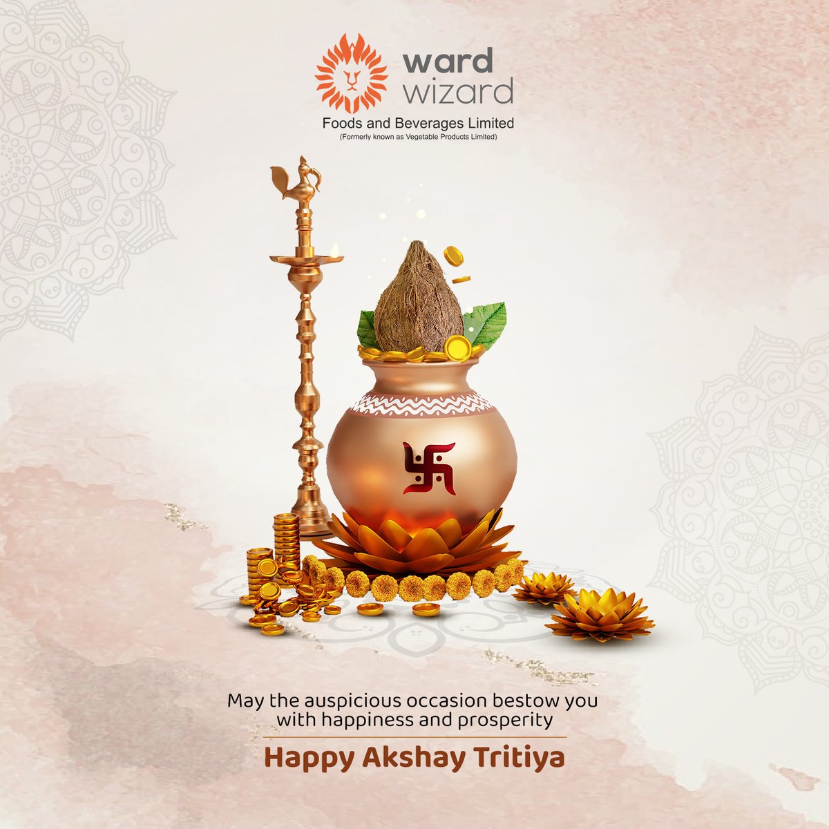 WardwizardFoods's tweet photo. We wish that the new beginning comes along with many cherishable moments of Joy and success. Here's wishing everyone a very Happy Akshaya Tritiya!
.
#WardwizardFoodAndBeverages #AkshayaTritiya #Festival #Love #Happiness https://t.co/uftymzj0lb