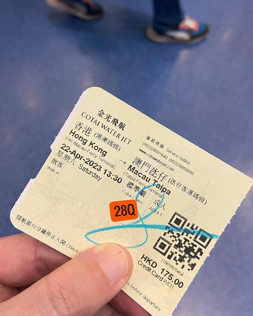 KevinLThornton's tweet photo. Off to Macau for the day. First time in 4 years!!! A little surreal but excited to see any changes, if any!! #macau #daytrip #hktomacau #ferryboat #ferry https://t.co/VR18Bv4CbS https://t.co/9NPAp2Xnpl