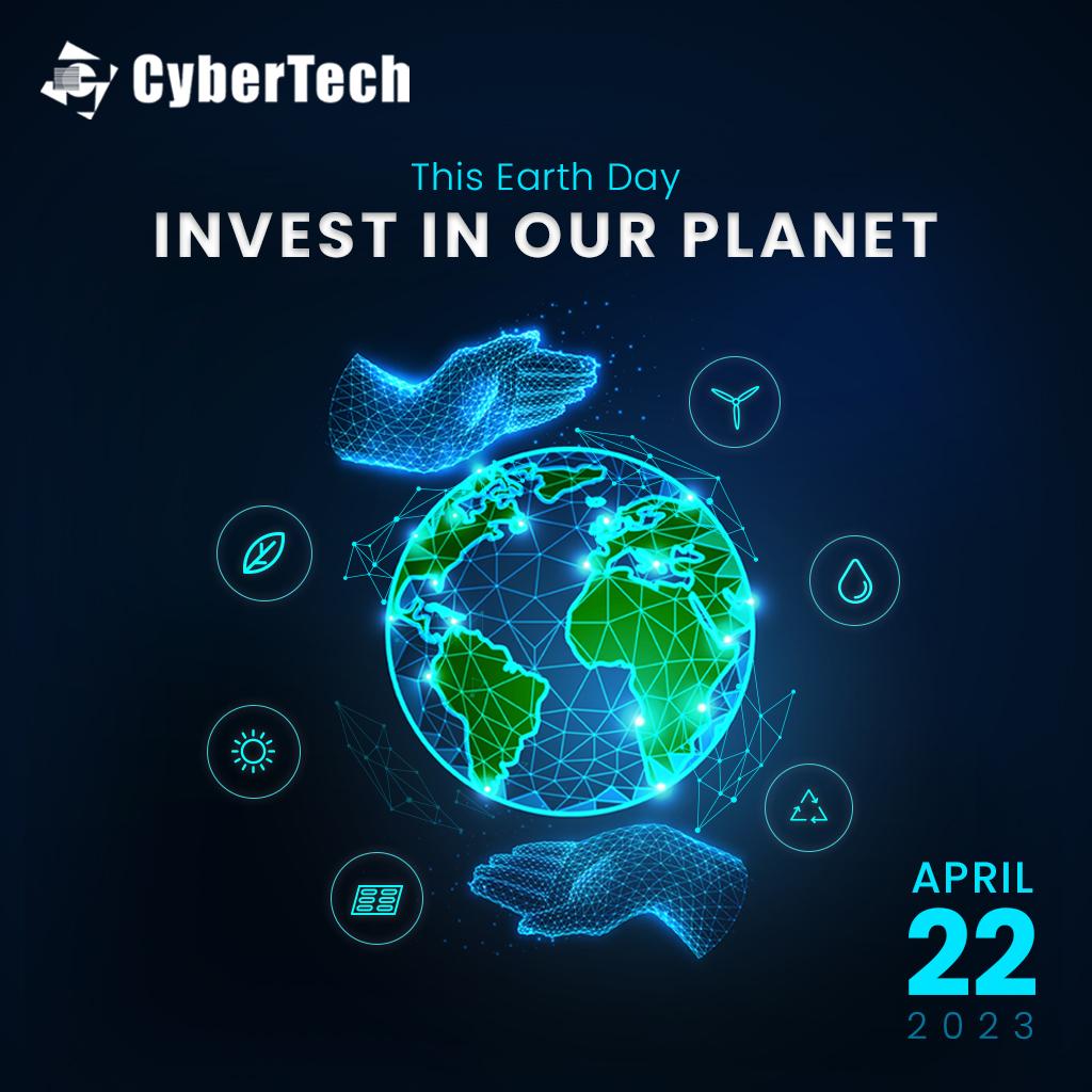 CyberTechOnline's tweet photo. Happy Earth Day from CyberTech! Let's work together towards a sustainable future by investing in our planet. Collaborating for a greener tomorrow is our joint responsibility for the benefit of present and future generations.

#earthday #earthday2022 #investinplanet https://t.co/OMBH9NORgp