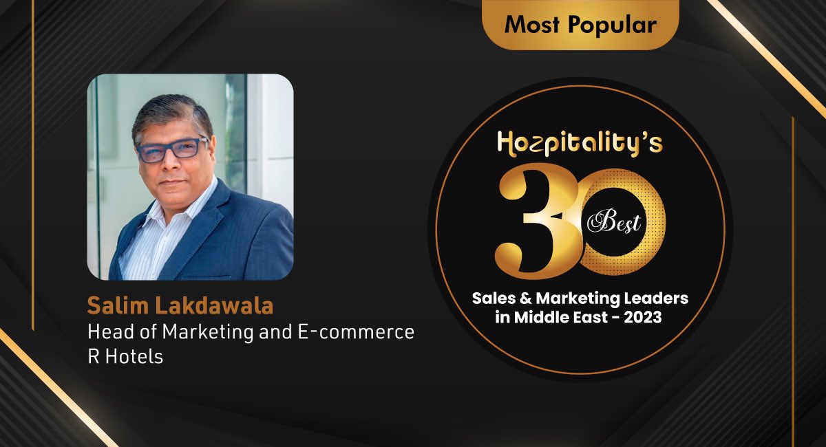 hozpitality's tweet photo. With over 20 years of experience, Salim Lakdawala is currently the Head of Marketing and E-commerce at R Hotels

#salimlakdawala #rhotels #headofmarketing #ecommerce #salesandmarketingleaders #hozpitalitysbest #hozpitalityexcellenceawards

https://t.co/wETrZXocAE https://t.co/2vuLCXoGaT