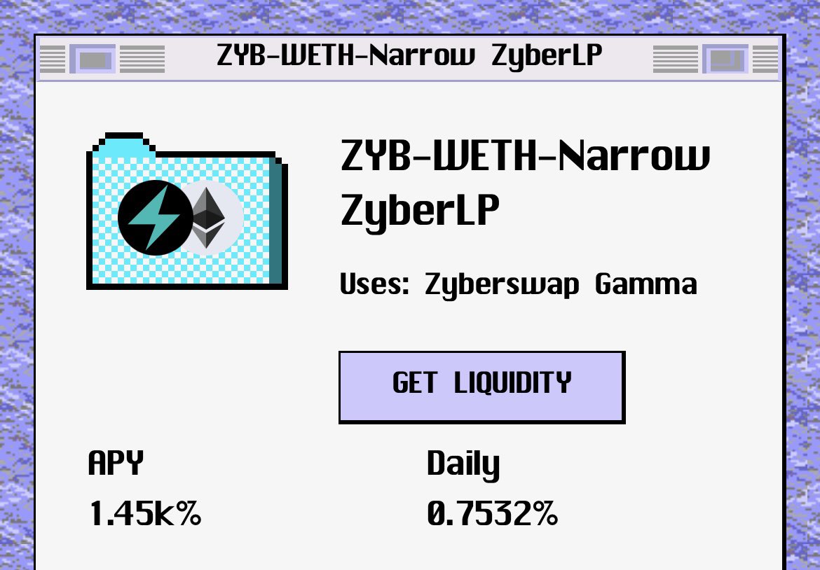 🚨 Our $ZYB / $ETH vault is offering 1,450% APY!

🚀 Highest on <a href="/arbitrum/">Arbitrum</a>!

🔐 Vaporwave.farm is audited and has the most competitive yield

👀 Check out the rest of our <a href="/zyberswap/">Zyberswap - 🧠 Automated Liquidity</a> <a href="/GammaStrategies/">Gamma</a> !

#Arbitrum #ethereum #yieldfarming