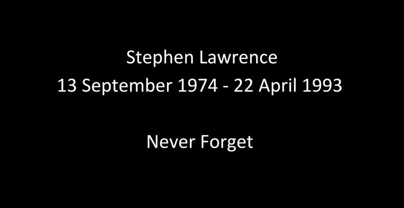 Let’s be really clear. Racism Kills. #StephenLawrence #RIP
