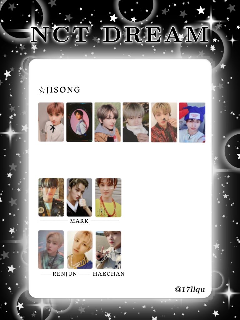 17llqu's tweet photo. ☆求☆

nct dream (jisong mark renjun haechan)
cix (hyunsuk) https://t.co/hMPR9IW0mv