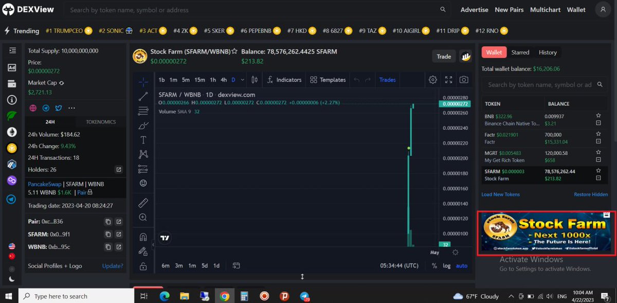 stockfarmtoken's tweet photo. stock farm ad running on dexview😎
https://t.co/Ya8mc0s3fG https://t.co/NunO05euqQ