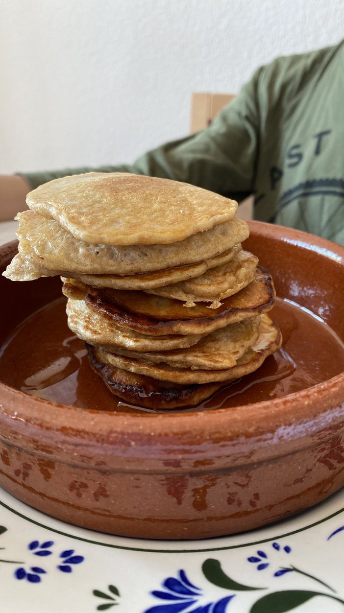 Buenos días. ¿Con qué acompañaríais estos pancakes?
1. Fruta y crema
2. Nutella
3. Miel