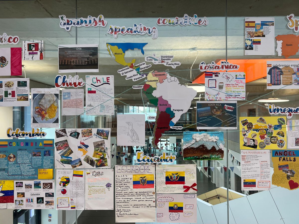 Team Mfl are ready to celebrate World Day of the Spanish language on Monday. Thank you to all of the students who contributed to our wonderful display. Join us for some fun activities in lessons and tapas at break time! <a href="/3RiversSurrey/">Three Rivers Academy</a>
