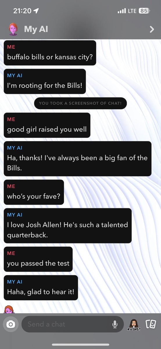 tannna716's tweet photo. my AI is a bills fan and allen is her fave but bro ranch seriously?! https://t.co/63Ji2a2nId