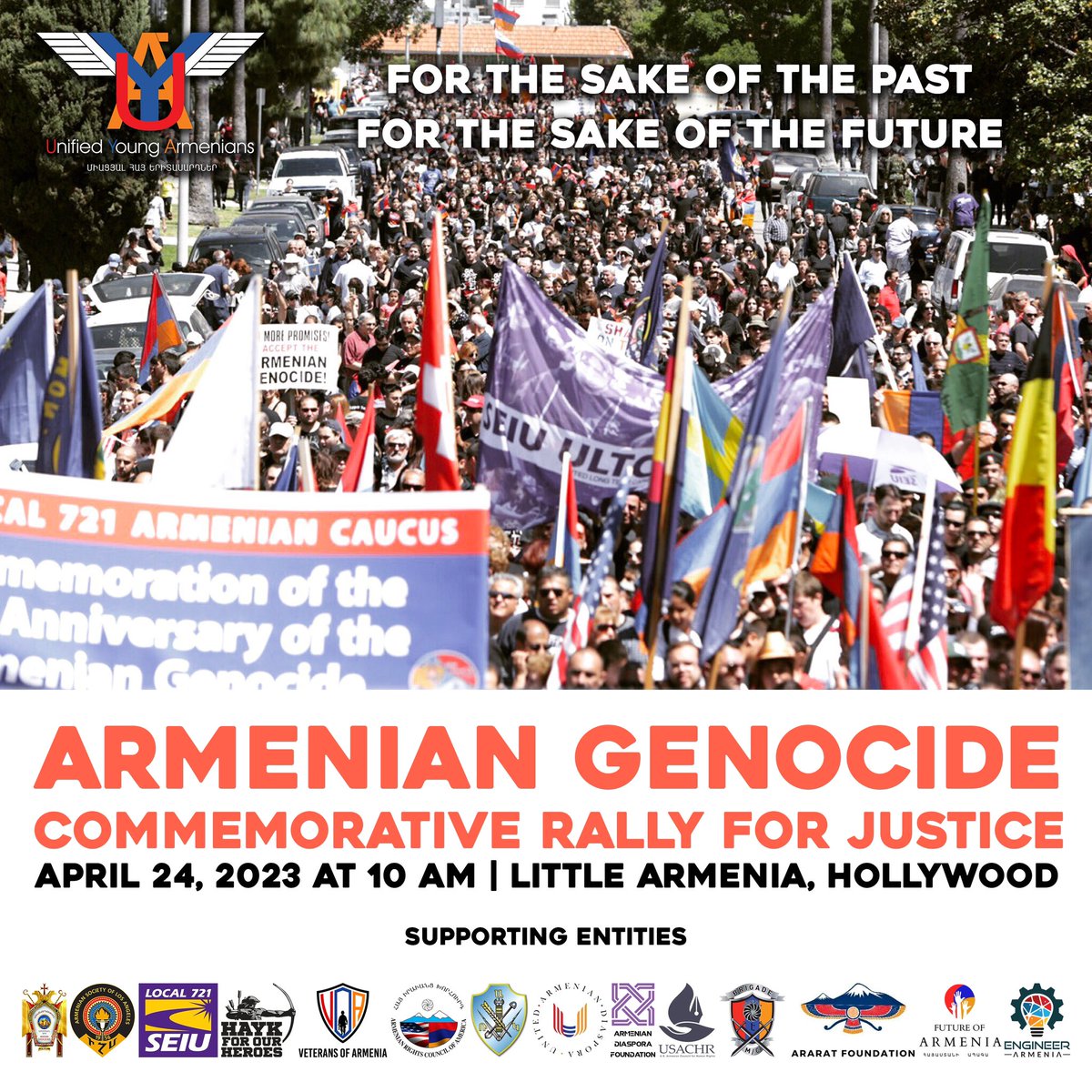 HartounianEsq's tweet photo. #ArmenianGenocide Commemorative Rally for Justice in Little Armenia, Hollywood (#LosAngeles) ✊🏼🇦🇲🇺🇸 https://t.co/nWjk1XIxpn