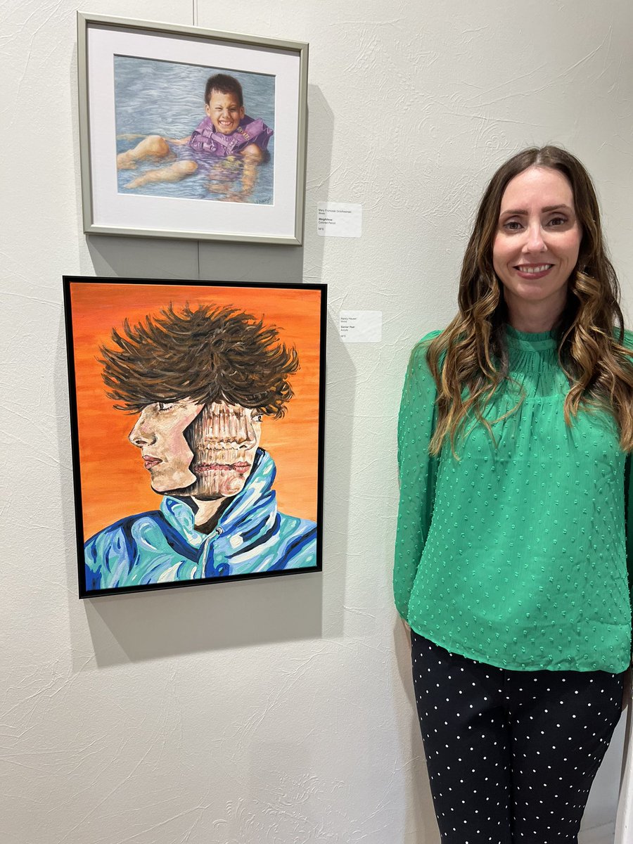 MrsMcpe's tweet photo. What an amazing night! @NHeuserArt Loved seeing your painting ‘Senior Year’ displayed at the McCord Gallery. 👏❤️ https://t.co/B67QSEX4DF