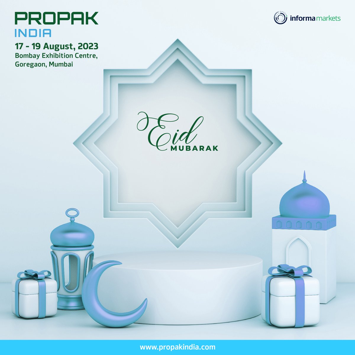 ProPakIN's tweet photo. Wishing you and your family a blessed Eid filled with love, happiness, and peace. Eid Mubarak!

#informamarkets #propakindia2023 #ProPak #ProPakindia #packagingtradeevent #sustainablesolutions #processingandpackaging #b2bplatform #businessplatform #packaging #processing #Eid2023 https://t.co/rNSfmgVH2e