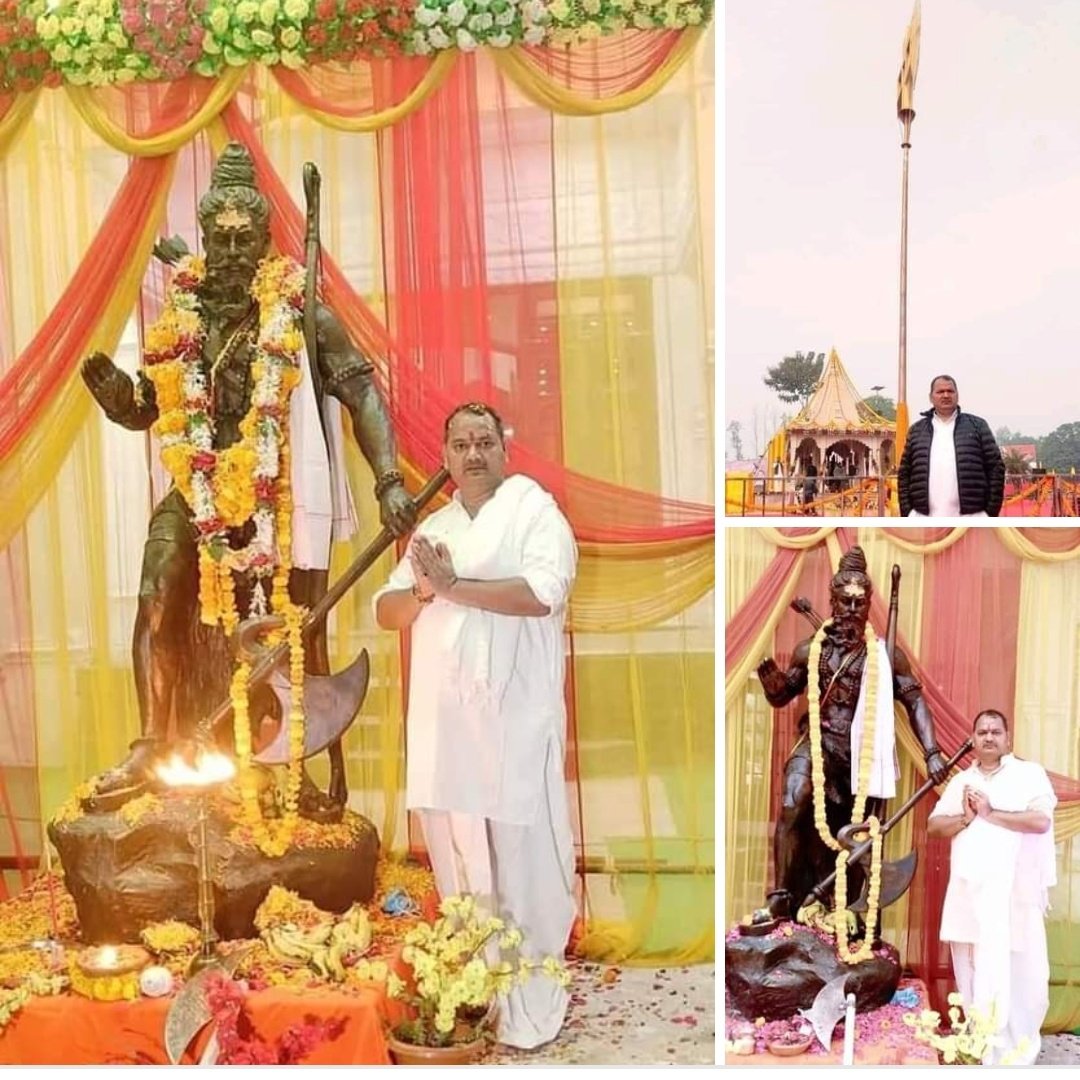 Santoshpandemla's tweet photo. 'ॐ जामदग्न्याय विद्महे महावीराय धीमहि तन्नो परशुराम:प्रचोदयात्।।' 

हमारे आराध्य देव श्री विष्णु हरि के छठे अवतार शस्त्�� और शास्त्र के समन्वय,पराक्रम और संकल्प के प्रतीक भगवान परशुराम जी के जन्मोत्सव तथा अक्षरतृतीया पर आप सभी को हार्दिक बधाई व शुभकामनाएं। 

जय श्री परशुराम भगवान 🙏
#परशुराम_जन्मोत्सव 
#अक्षय_तृतीया