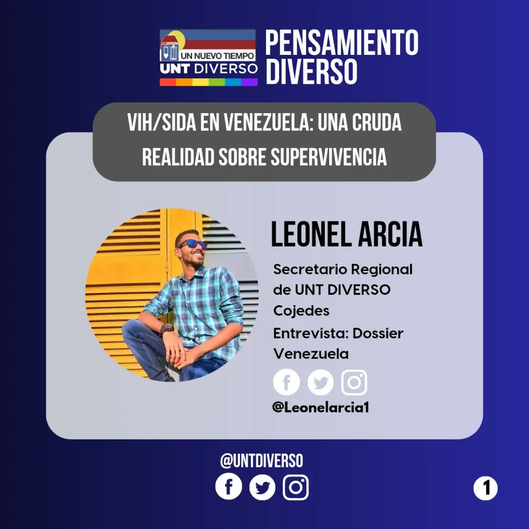 untdiverso's tweet photo. Te invitamos a leer el #PensamientoDiverso de @LeonelArcia1, Secretario regional de @untdiversocjdes sobre el VIH en Venezuela.

"La situación económica a las personas que vivimos con VIH nos limita a poder sentirnos o estar en bienestar con nuestra salud", denunció Arcia. https://t.co/KUlKvhAhpp