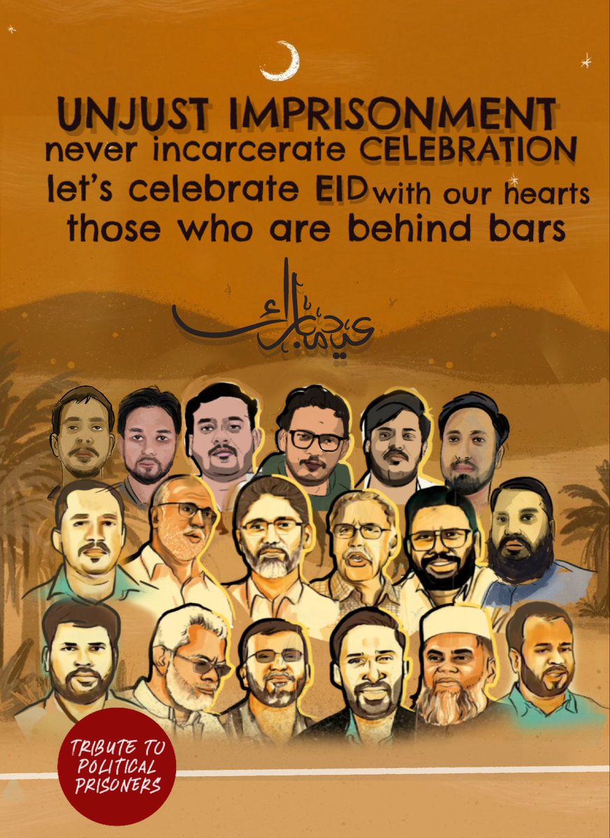 TributetoPolit1's tweet photo. Unjust imprisonment never incarcerate celebration. Let's celebrate Eid with our hearts  those who are behind bars. https://t.co/0TeqdnCEwR