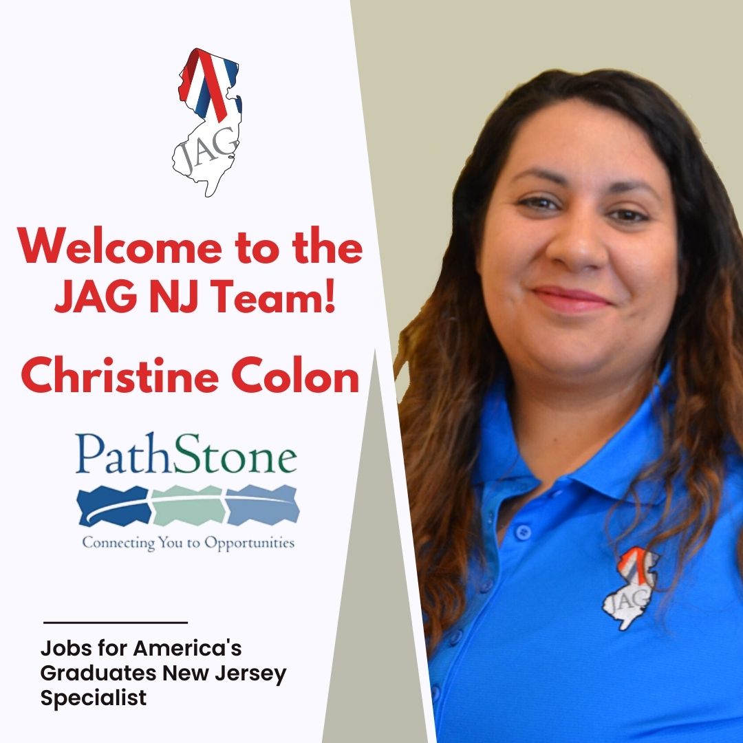 Our #JAGNJ network is expanding! We are thrilled to welcome Mrs. Christine Colon to the JAG team and ready to collaborate with our new partner, <a href="/PathStoneCorp/">PathStone</a>!
#JAGNJStrong #JAGNJ #JAGFam #JAG #JAGNational #NJ #NewJersey #Support #thankyou #jagpride #teachers #mentors
