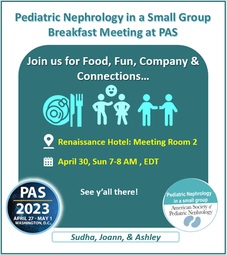 American Society of Pediatric Nephrology (@aspneph) on Twitter photo Hello #PedNeph community!
Will you be attending <a href="/PASMeeting/">Pediatric Academic Societies</a>
Join the <a href="/ASPNeph/">American Society of Pediatric Nephrology</a> small group nephrologists breakfast meeting at #PAS2023
📅Apr 30, 7-8 AM ET
🏨Renaissance, Room 2
#ASPN23 #PedNephSG Hello #PedNeph community!
Will you be attending <a href="/PASMeeting/">Pediatric Academic Societies</a>
Join the <a href="/ASPNeph/">American Society of Pediatric Nephrology</a> small group nephrologists breakfast meeting at #PAS2023
📅Apr 30, 7-8 AM ET
🏨Renaissance, Room 2
#ASPN23 #PedNephSG