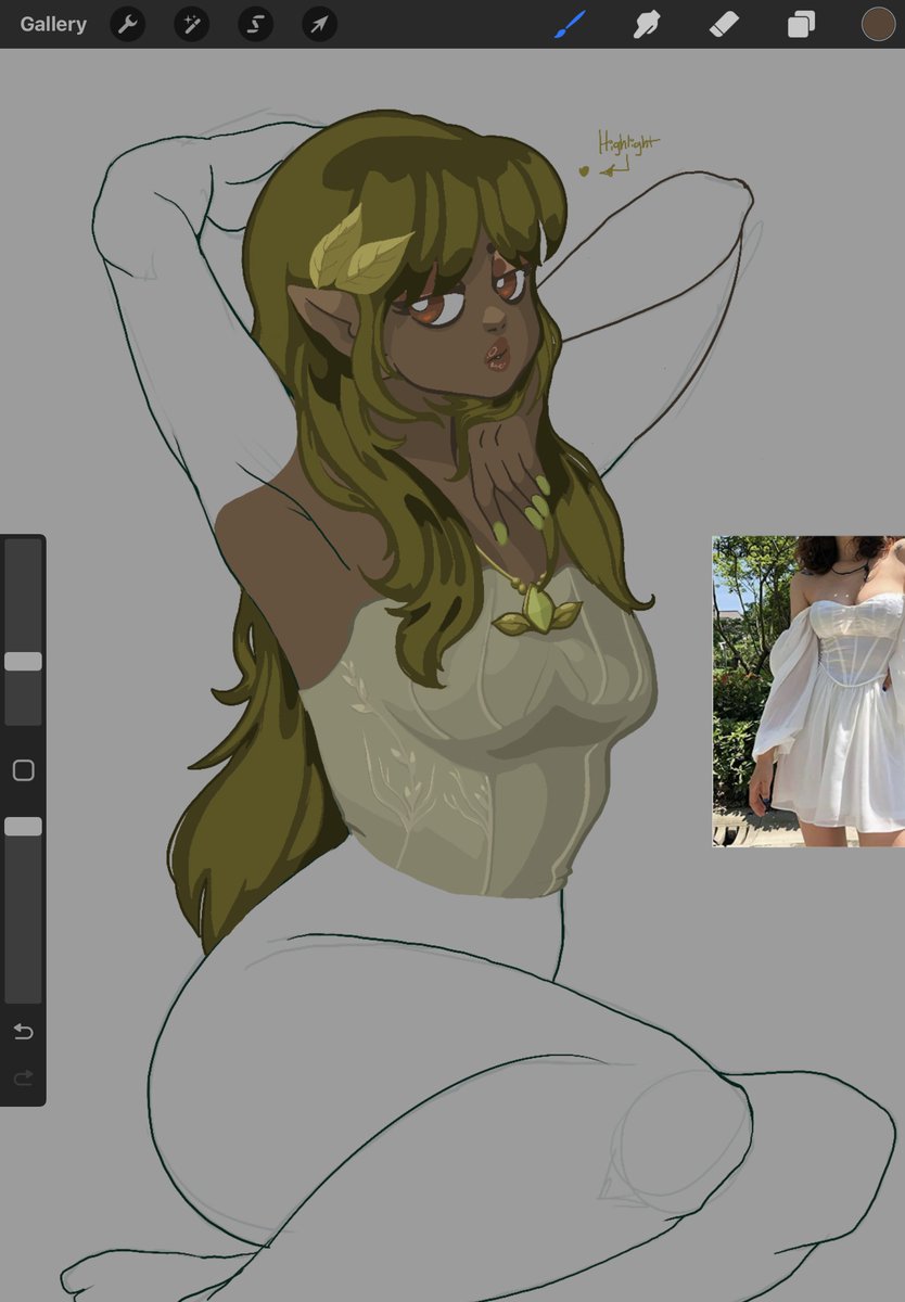 PeculiarVisitor's tweet photo. Ehh progress, finally something that looks good.
.
.
#Lips #eyes #woman #cute #hair #color #hands #eyes #digitalpainting #digitalartwork #digitalillustration #digialart #digialartist #art #artist #artistontwittter #wip #fairy https://t.co/h4GRRKVd31