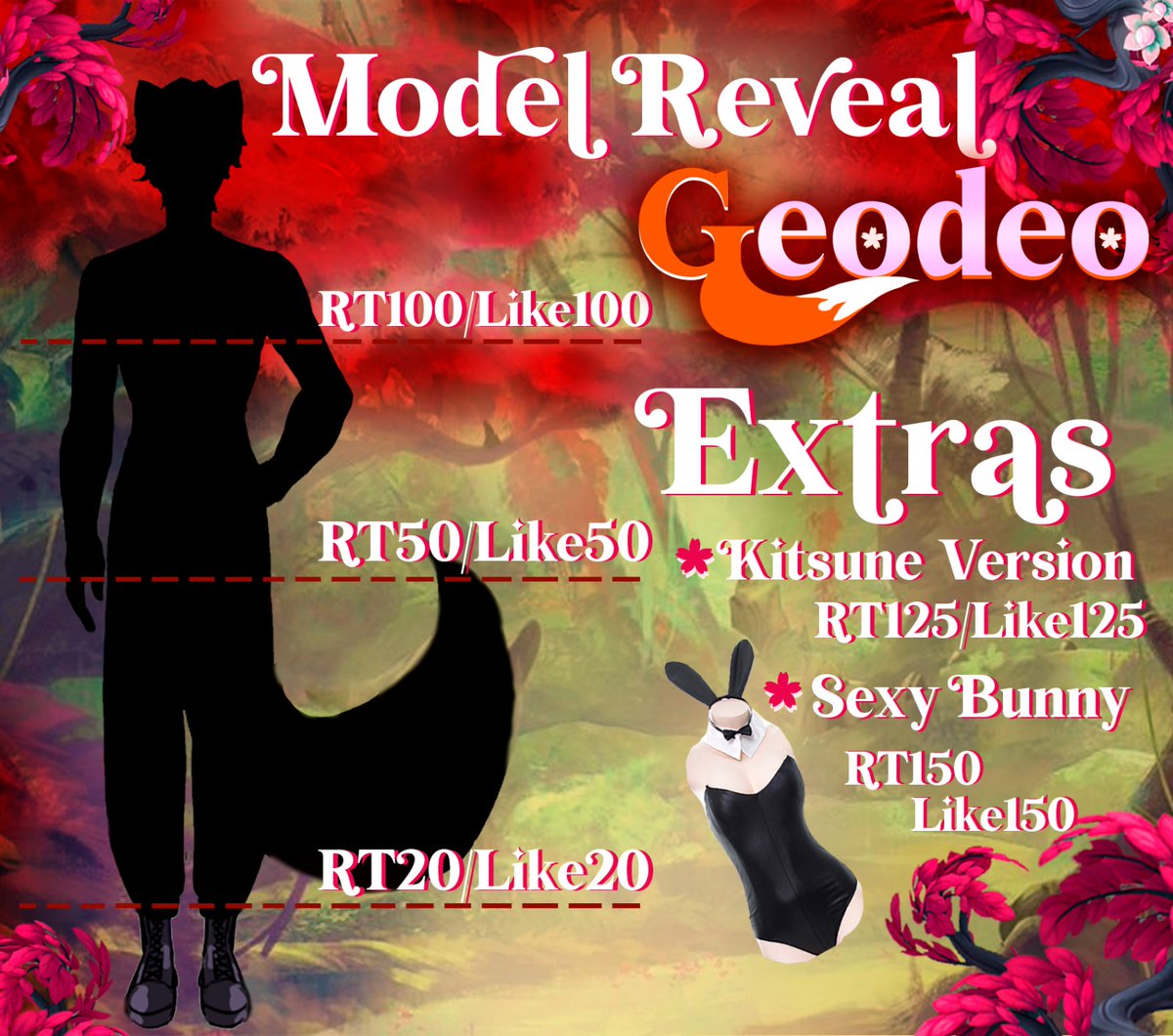 GeodeoVT's tweet photo. Como prometido, batemos 300followers e eu agradeço muito de coração 🦊💖 nem sei como reagir direito kkk pois bem, vamos ao model reveal! Talvez fui muito ganancioso mas espero que me ajudem a bater as metas para revelar todos os prêmios 🫡 https://t.co/eDjaMFYNMI