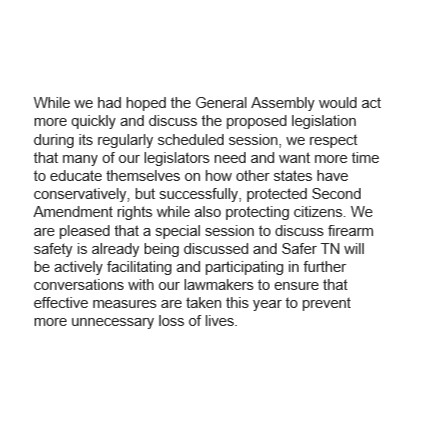 voices4saferTN's tweet photo. Our statement following the conclusion of today's session. Thank you for ALL you're doing. This is just the beginning. ❤️ https://t.co/EaxAl3Z9rn