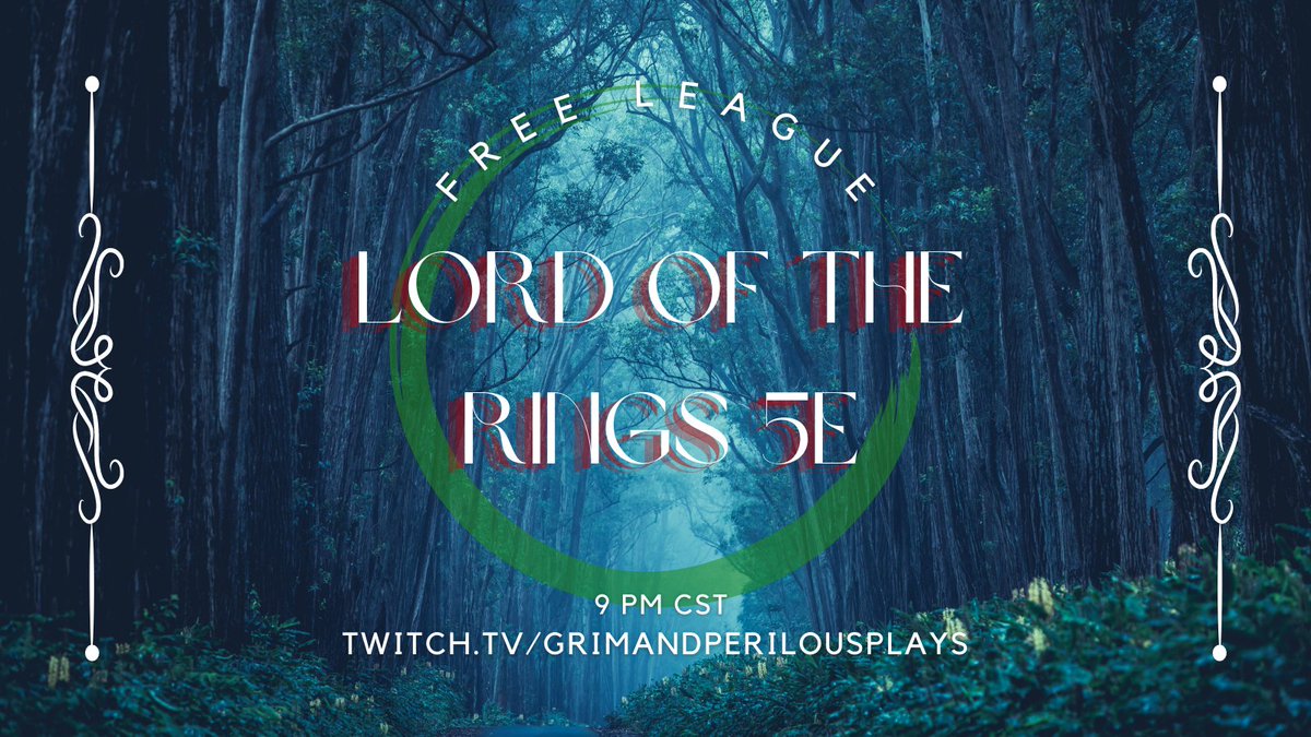 Thanks to @MaitreyiGames  for helping us with a giveaway! We'll play Conspiracy of the Red Book from <a href="/FreeLeaguePub/">Free League Publishing</a> and give you the chance to win a <a href="/BeadleAndGrimms/">Beadle & Grimm’s</a>  Gamemaster's Journals!

9 PM CST
twitch.tv/grimandperilou…

#ttrpg #giveaway #lordoftherings5e #actualplay