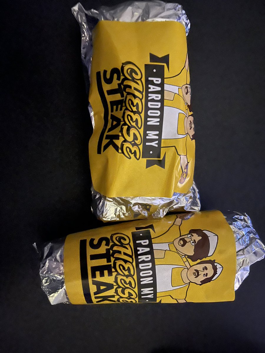 ZacTCarlson's tweet photo. Just crushed my first Pardon My Cheesesteak as my Bruins parlay hit…. 
@PardonMyTake @PardonMySteak @BarstoolBigCat @hen_ease @PFTCommenter https://t.co/8e9cLFtFED