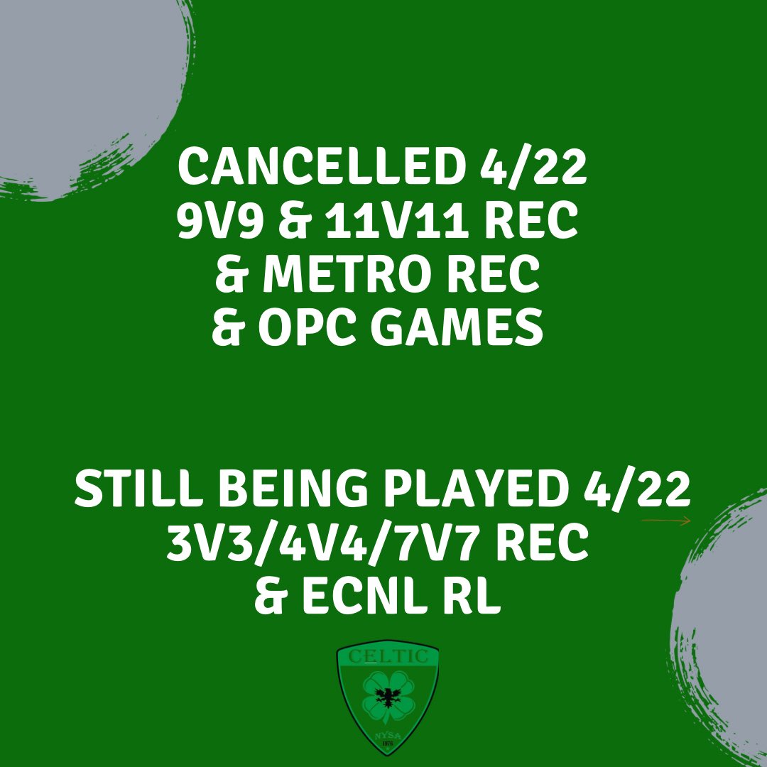 Please check your email and social media channels for all weather updates.
•
#oklahomaceltic