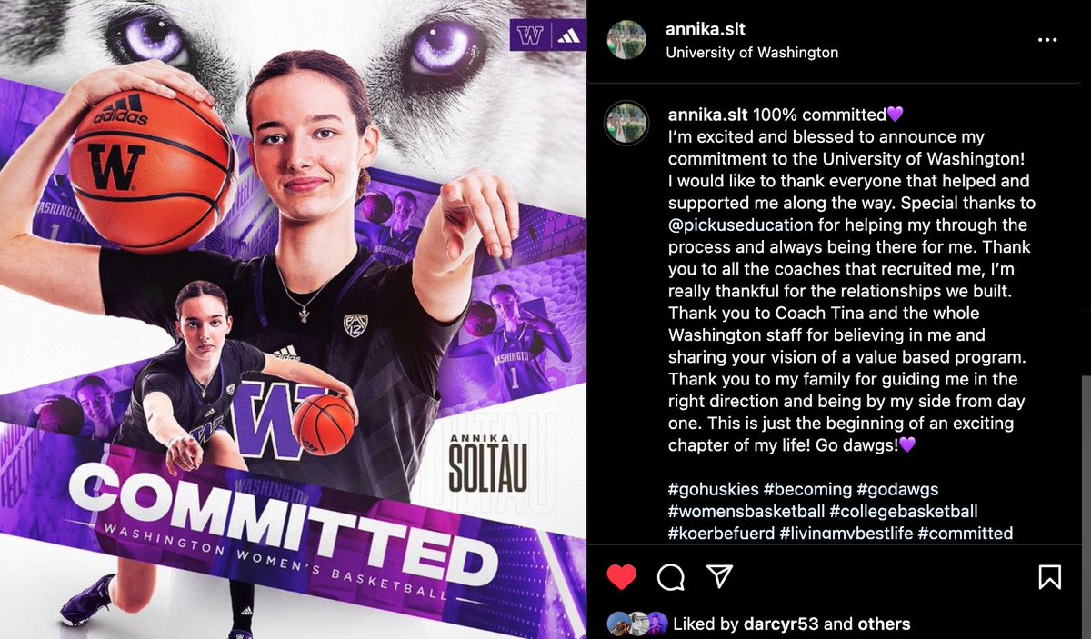 UDUBWBB's tweet photo. Committed! @UW_WBB Huskies Land 6’4″ International Target Annika Soltau via https://t.co/rxMjCHByX8 #UWWBB #UDUBWBB #WBB #AnnikaSoltau #GoHuskies💜💛 https://t.co/wxLDeP5Xw5 https://t.co/YfB5FJC3kE