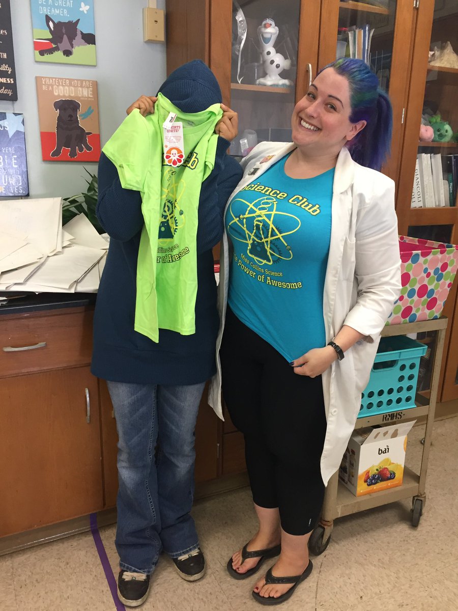 TechCoachKate's tweet photo. @JayWamsted Last count I was over 200 teacher shirts. Even made my own and gave them to exceptional students https://t.co/HcMbxtmvLQ