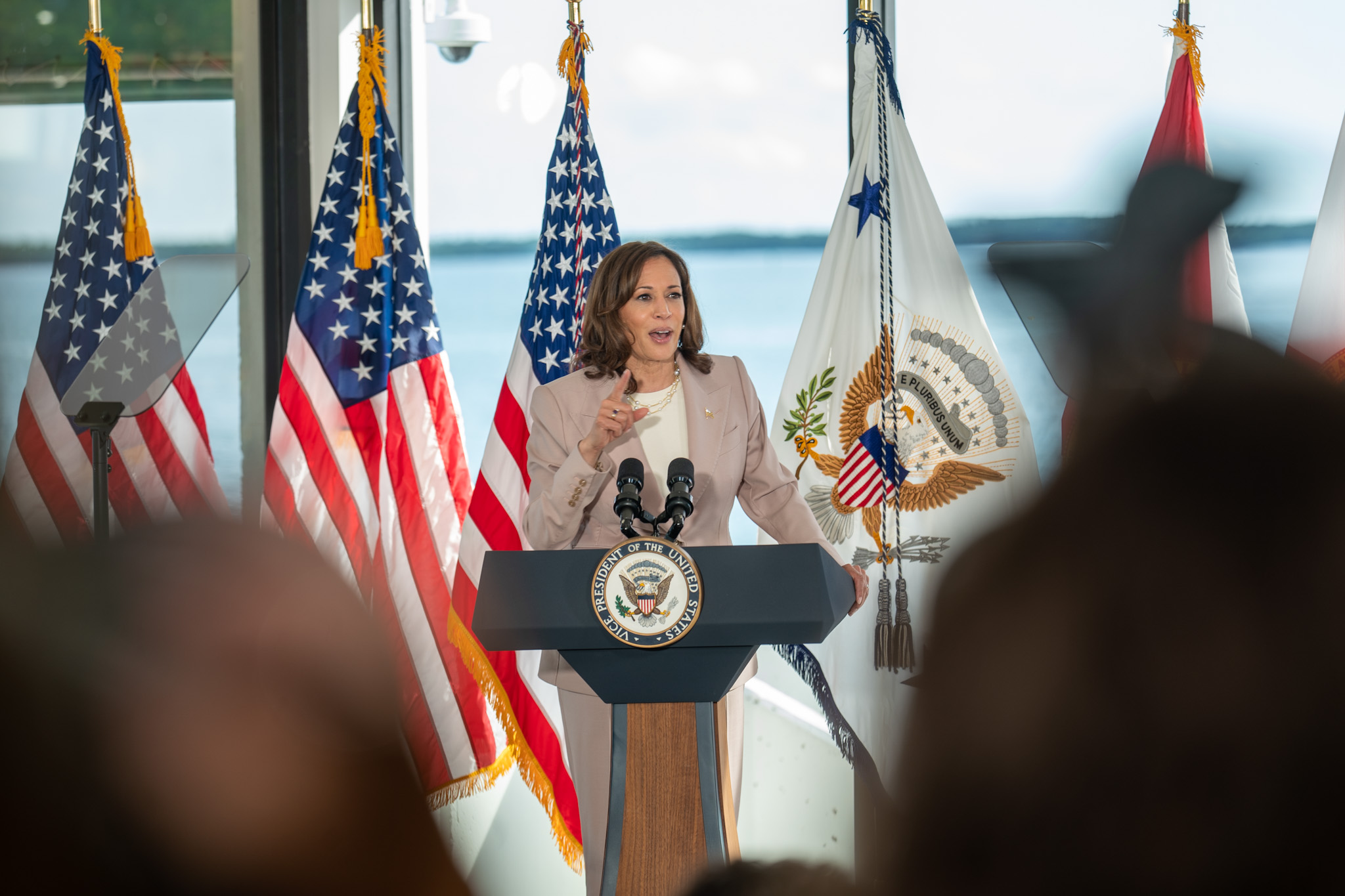Vice President Kamala Harris on Twitter: "The climate crisis poses a rising  threat to coastal communities. Today, I visited Miami to announce $562  million to reduce the impact of storm surges, hurricanes,