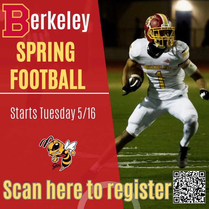 Spring Ball starts on May 16th -  Get cleared! 

sites.google.com/berkeley.net/b…

<a href="/Jalenrh1/">Jalen Harris</a> <a href="/DrewHendo16/">Drew Henderson</a> <a href="/BEN10BJ/">Benjamin Thurman</a> <a href="/LucasCord42/">Lucas Cord JUCO LB</a> <a href="/EliMoulton4/">Eli Moulton</a> <a href="/CoachPerry2012/">Coach Perry</a> <a href="/Terrance162005/">Terrance carter Phillips</a> <a href="/CoachO_BHS/">Coach O</a> <a href="/Coachgrace4/">Coach Grace</a> <a href="/BHSjacketSports/">BHS ATHLETICS</a>