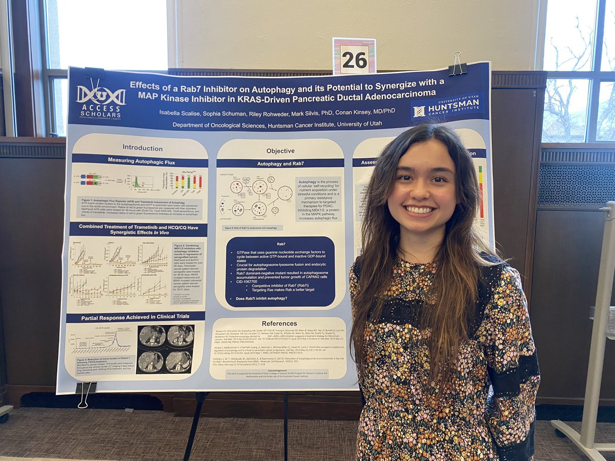 ConanKinsey's tweet photo. So proud of Isabella Scalise presenting her work at Huntsman Cancer Institute at the ACCESS Scholars Symposium!  She was mentored by Sophia Schuman while in the lab. @huntsmancancer @ssshoeman @UUtah #PancreaticCancer https://t.co/T4wSGn790G