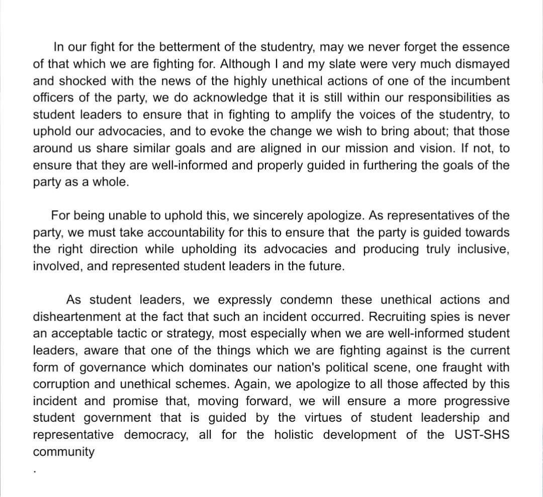 agramnyle's tweet photo. RE: KABATAAN ITO SLATE’S STATEMENT ON THE ISSUE OF ESPIONAGE INVOLVING AN EXECUTIVE MEMBER OF THE KABATAAN ITO https://t.co/TjfV5t7sEa