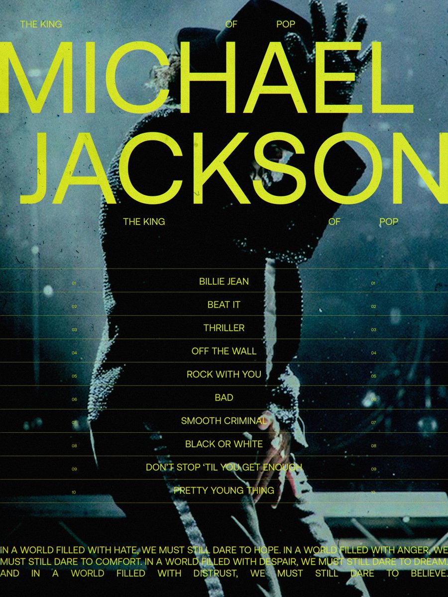 Michael Jackson — The King of Pop
Poster Exercise