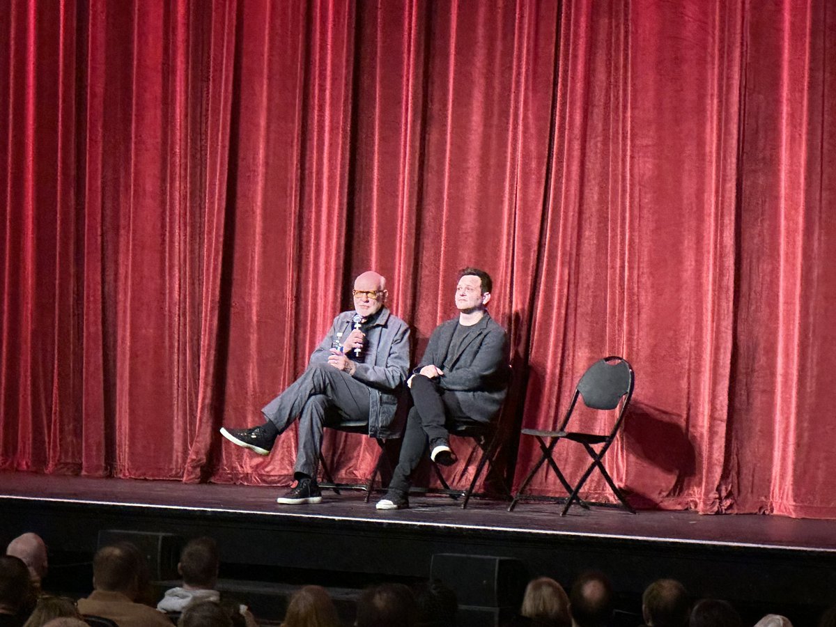 mashleymovies's tweet photo. Frank Oz, and Derek DelGaudio on stage after the screening of Derek DelGaudio's In &amp; Of Itself, at @ebertfest 

#EbertFest https://t.co/bBOv9PqKDi