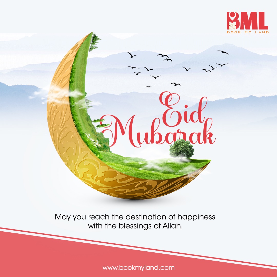 BookMyLand_'s tweet photo. On this blessed occasion of Eid, we pray to Allah to shower his mercy upon you and your family. 

May this Eid open the doors to success for you. 
Eid Mubarak!
Book My Land
.
.
.
.
#bookmyland #eid #eidmubarak #ramadan #love #investment #landinvestment https://t.co/baGSMF2GU5
