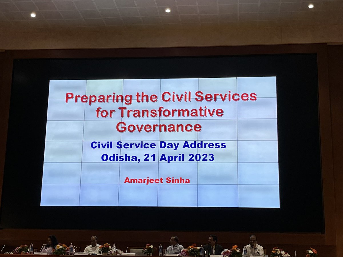Satya0168's tweet photo. Great to hear Amarieet Sinha's insights on preparing Civil Services for transformative governance at the Civil Service Day Address.Exciting times ahead for India's bureaucracy as they gear up to lead the nation towards a brighter future! #CivilServiceDay #TransformativeGovernance https://t.co/9ivUGEvEyz