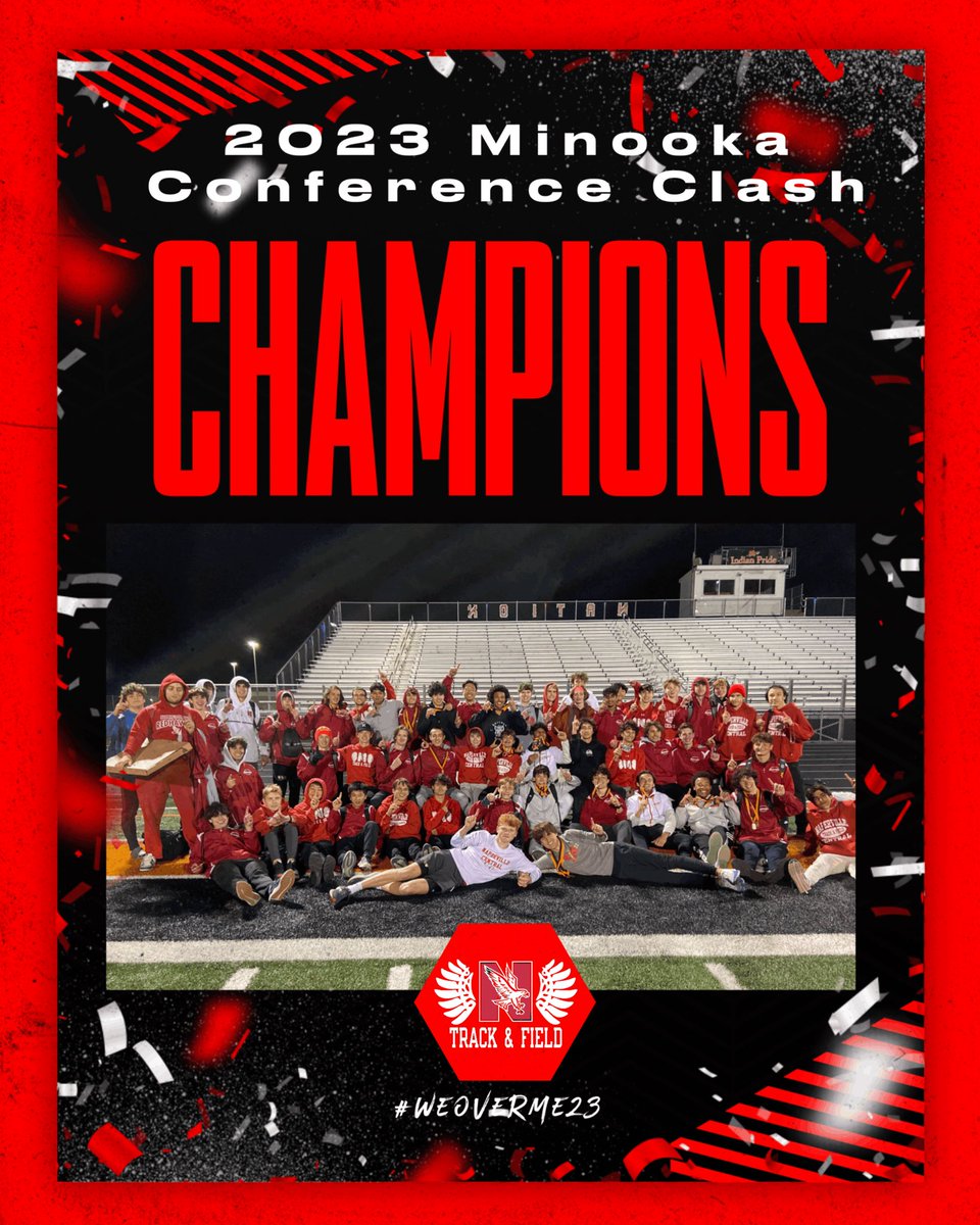 CoachStackNCHS's tweet photo. Redhawk #weoverme23 don’t mess around! Proud of these guys for going all in with and for each other to walk away as the Inaugural Minooka Conference Clash Champions! Terrific meet hosted by @LundosCorner and great competition by every team there! Results- https://t.co/rxYMNSIo8h https://t.co/dPKyj0jIWu