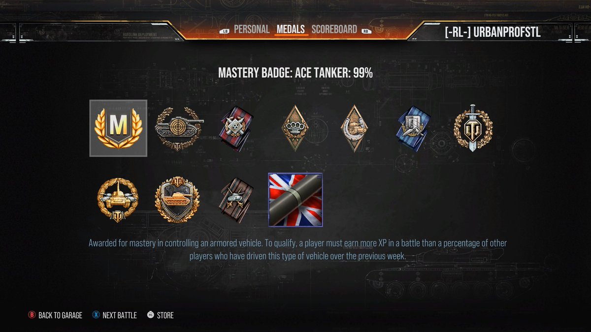 UrbanProfStL's tweet photo. Well, it took more game than it should have to Ace this bugger. But old Urban finally brought home the Gold, baby! 

On to the next one! @WoTConsole #xbox https://t.co/GcDQNbN1mH