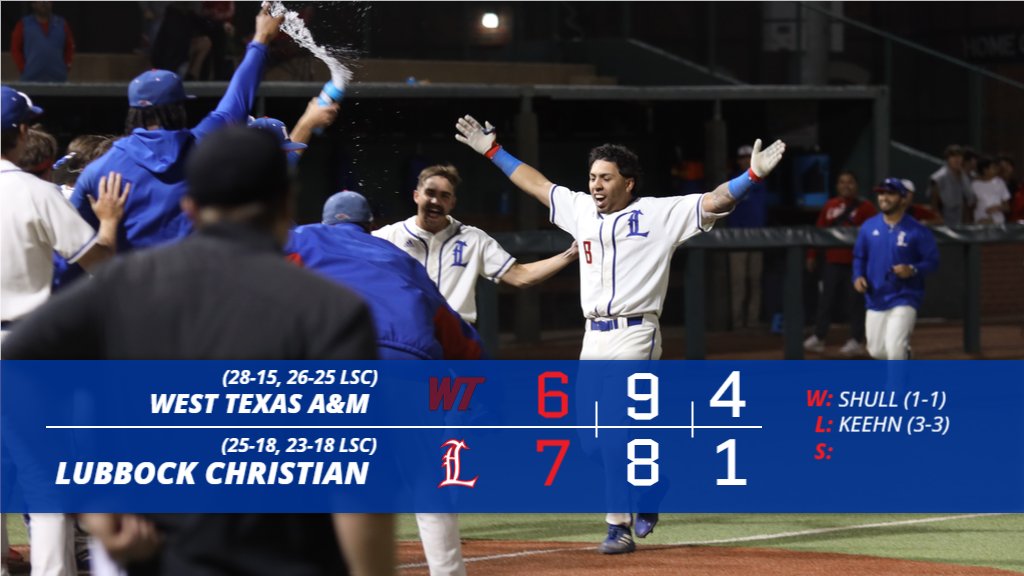 ⚾ BSB | Final

<a href="/LCU_Baseball/">LCU Baseball</a> - 7
West Texas A&amp;M - 6

🔵 WALKOFF 💣 FOR EDUARDO ACOSTA! 

#LCUvsWT
#LSCbsb